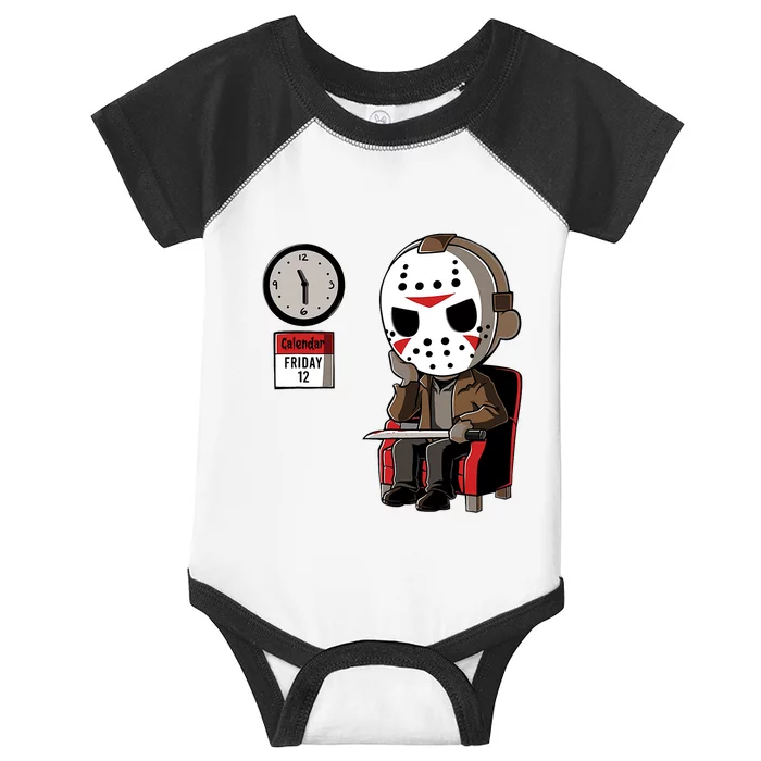 Friday 12th Funny Halloween Horror Movie Humor Infant Baby Jersey Bodysuit