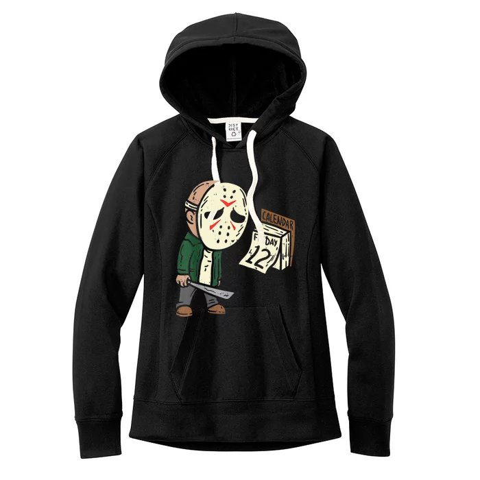 Friday 12th Funny Halloween Horror Movie Humor Women's Fleece Hoodie