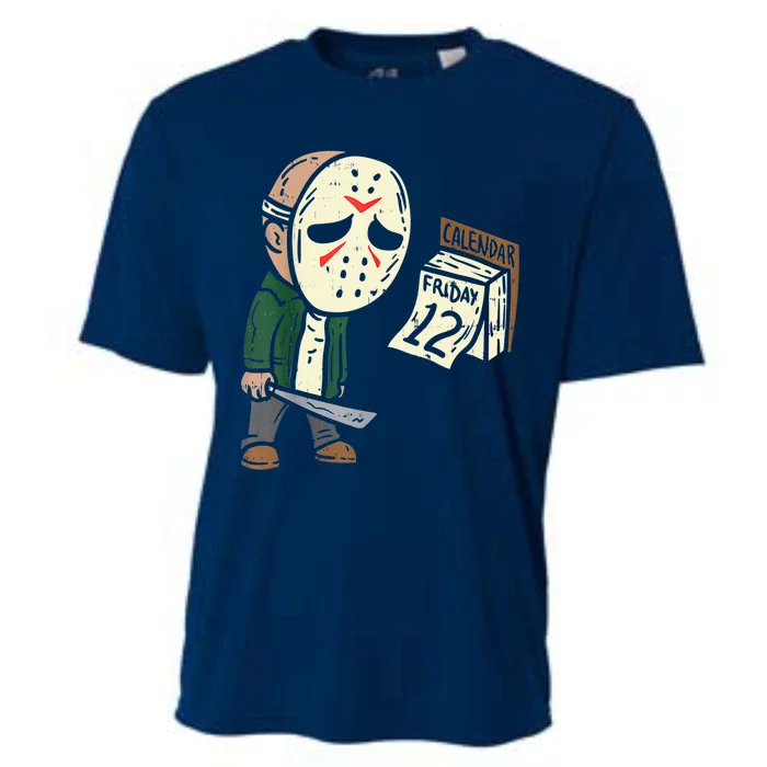 Friday 12th Funny Halloween Horror Movie Humor Cooling Performance Crew T-Shirt