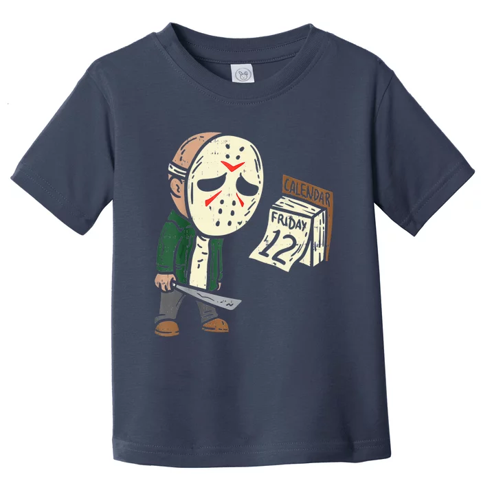 Friday 12th Funny Halloween Horror Movie Humor Toddler T-Shirt