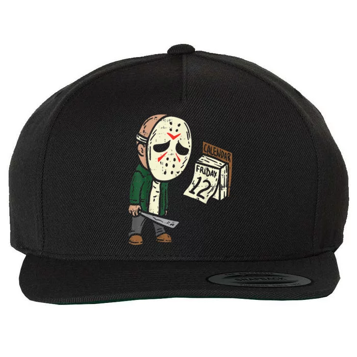 Friday 13th Funny Halloween Horror Movie Humor Party Crazy Wool Snapback Cap