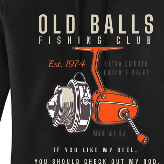 Funny 1974 Fishing Birthday Old Fart 50th For Fisherman Women's Pullover Hoodie