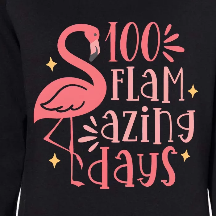 Flamingo 100 Flamazing Days 100 Days Of School Womens California Wash Sweatshirt