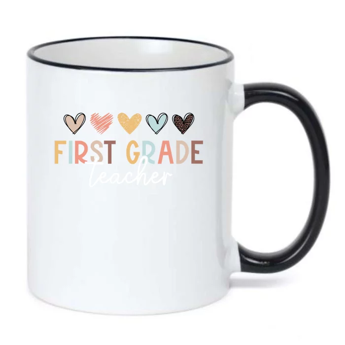 First 1St Grade Teacher First Day Of School Back To School Gift Black Color Changing Mug