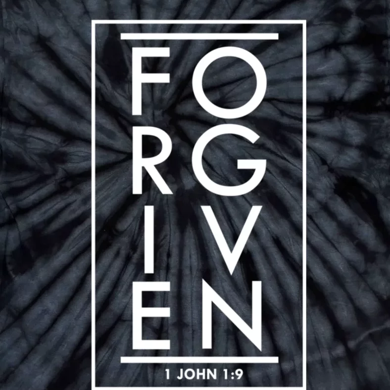 Forgiven 1 John 1:9 Bible Scripture Verse Christian Tie-Dye T-Shirt