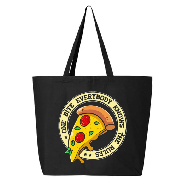 Funny 1 Pizza Everybody Knows The Rules 25L Jumbo Tote