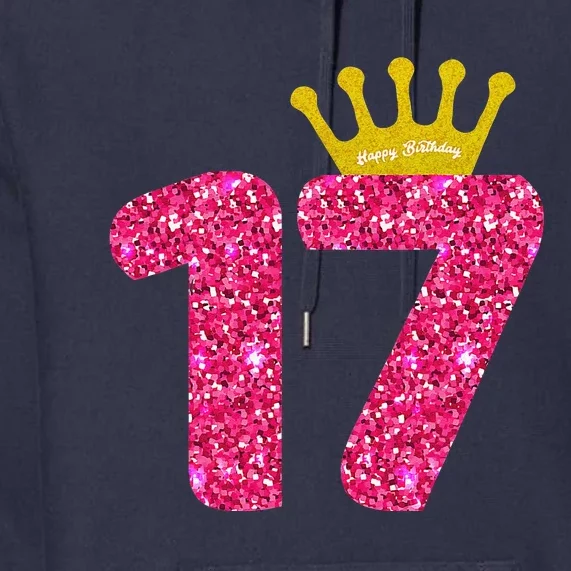 Funny 17th Party Number 17 Year Old 17th Birthday Premium Hoodie