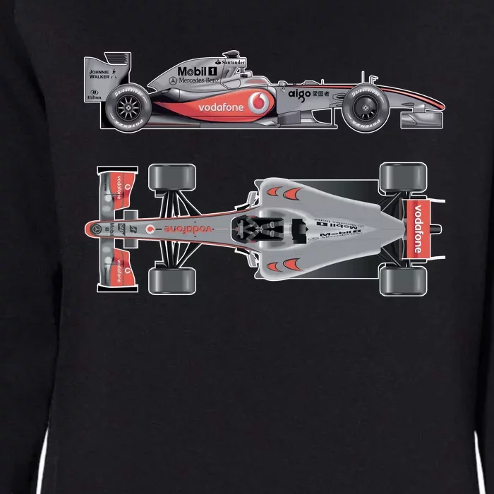 Formula 1 Race Car McLaren Mercedes Womens California Wash Sweatshirt