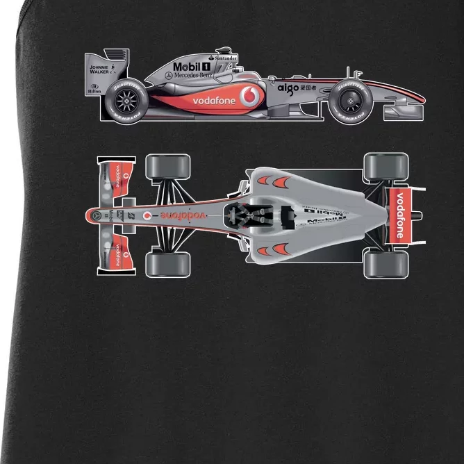 Formula 1 Race Car McLaren Mercedes Women's Racerback Tank