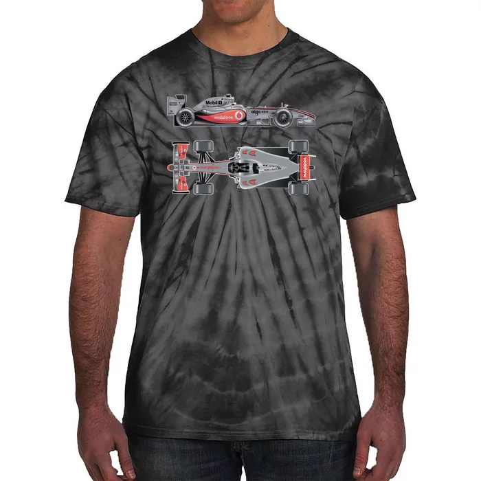 Formula 1 Race Car McLaren Mercedes Tie-Dye T-Shirt