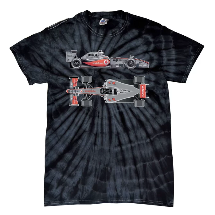 Formula 1 Race Car McLaren Mercedes Tie-Dye T-Shirt