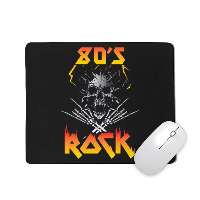 Faded 1980s Rock Roll For Eighties Rockers Band Mousepad