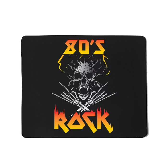 Faded 1980s Rock Roll For Eighties Rockers Band Mousepad