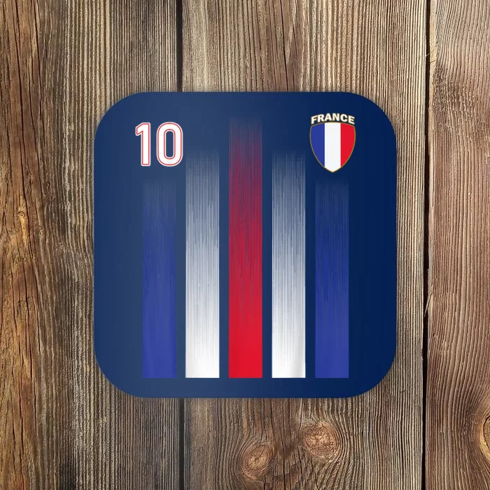 France 10 Soccer Jersey France Football Fan Soccer Coaster