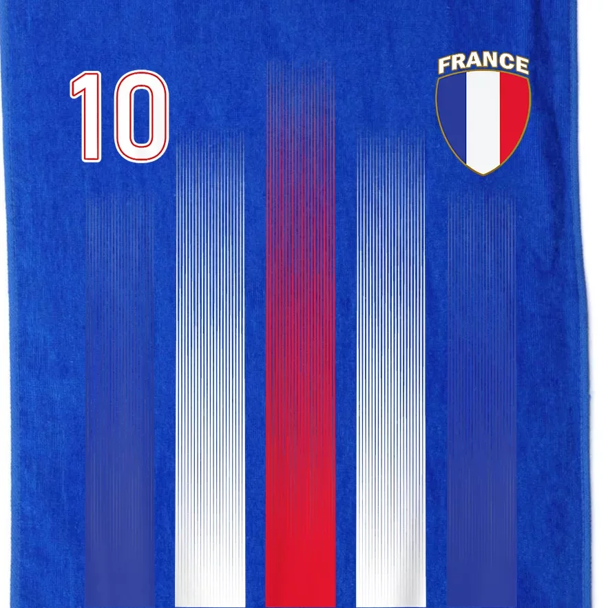 France 10 Soccer Jersey France Football Fan Soccer Platinum Collection Golf Towel