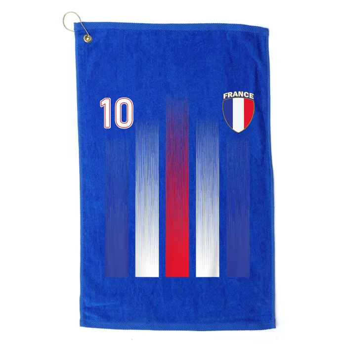 France 10 Soccer Jersey France Football Fan Soccer Platinum Collection Golf Towel