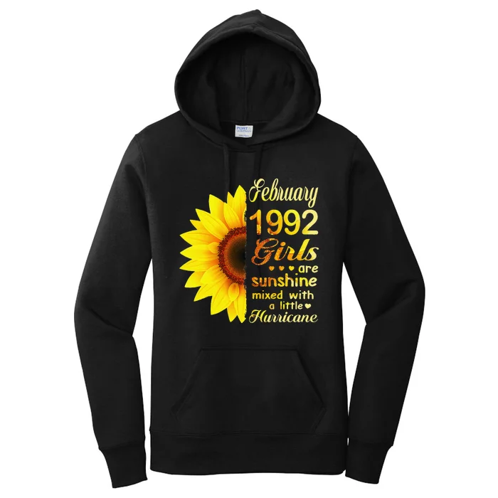 Februarys 1992 Sunflower 31st Birthday Women's Pullover Hoodie