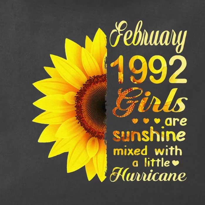 Februarys 1992 Sunflower 31st Birthday Zip Tote Bag