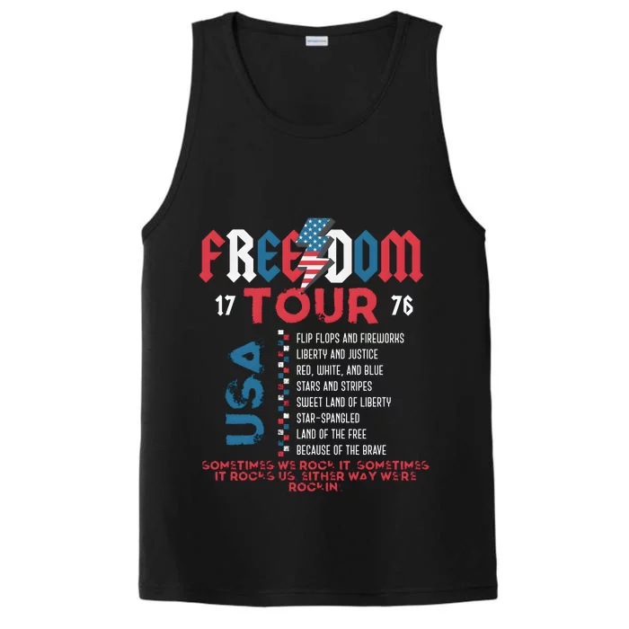 Freedom 1776 Sometime We Rock It Performance Tank