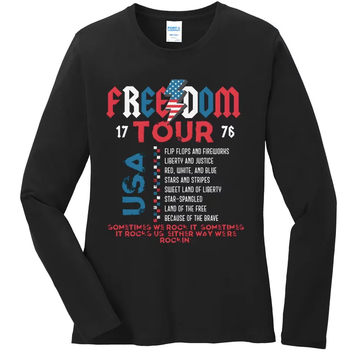 Freedom 1776 Sometime We Rock It Ladies Long Sleeve Shirt