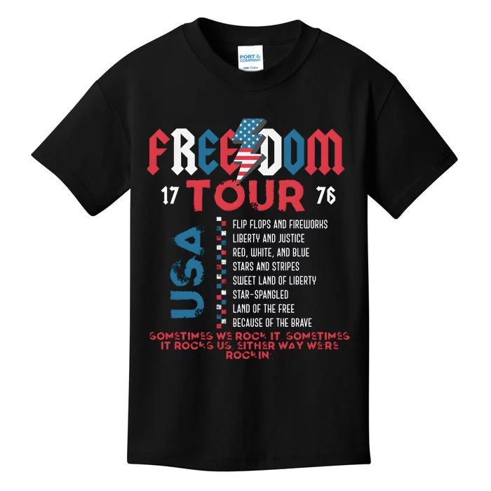 Freedom 1776 Sometime We Rock It Kids T-Shirt