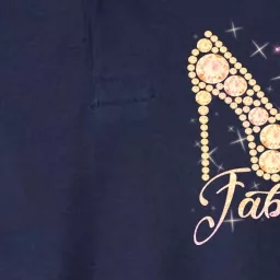 Fabulous & 100 Sparkly Heel 100th Birthday Softstyle Adult Sport Polo