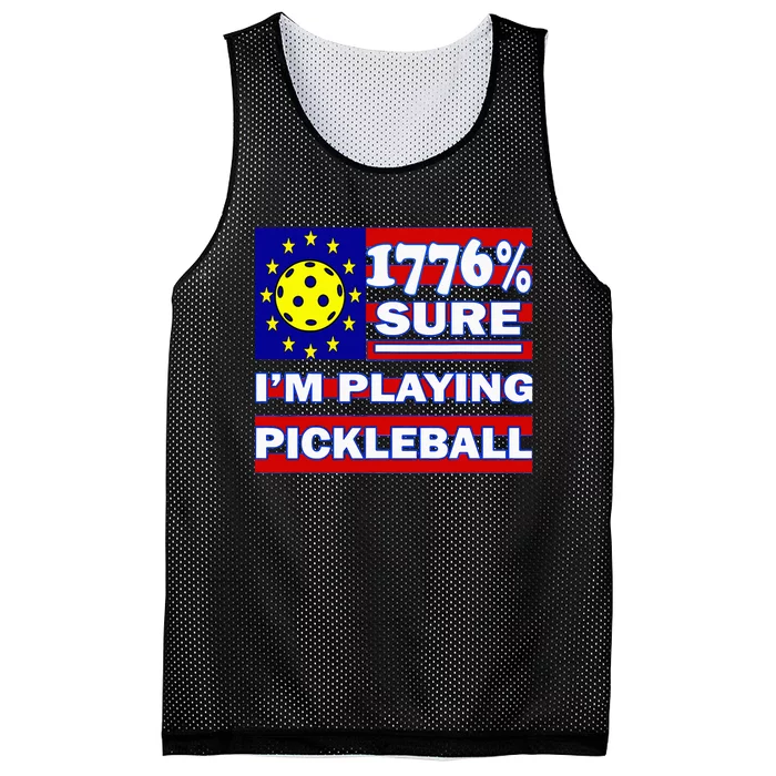 Funny 1776 Sure IM Playing Pickleball Mesh Reversible Basketball Jersey Tank