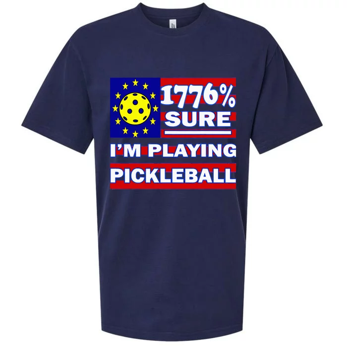 Funny 1776 Sure IM Playing Pickleball Sueded Cloud Jersey T-Shirt