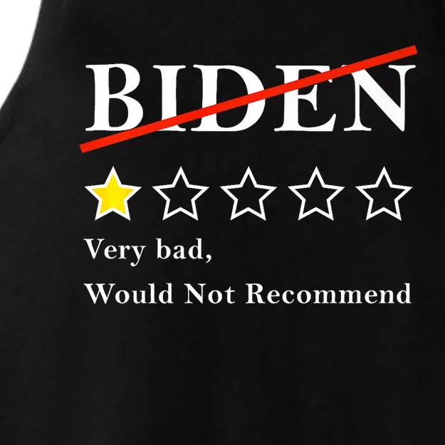 Funny 1 Star Anti Biden Very Bad Would Not Recommend Ladies Tri-Blend Wicking Tank