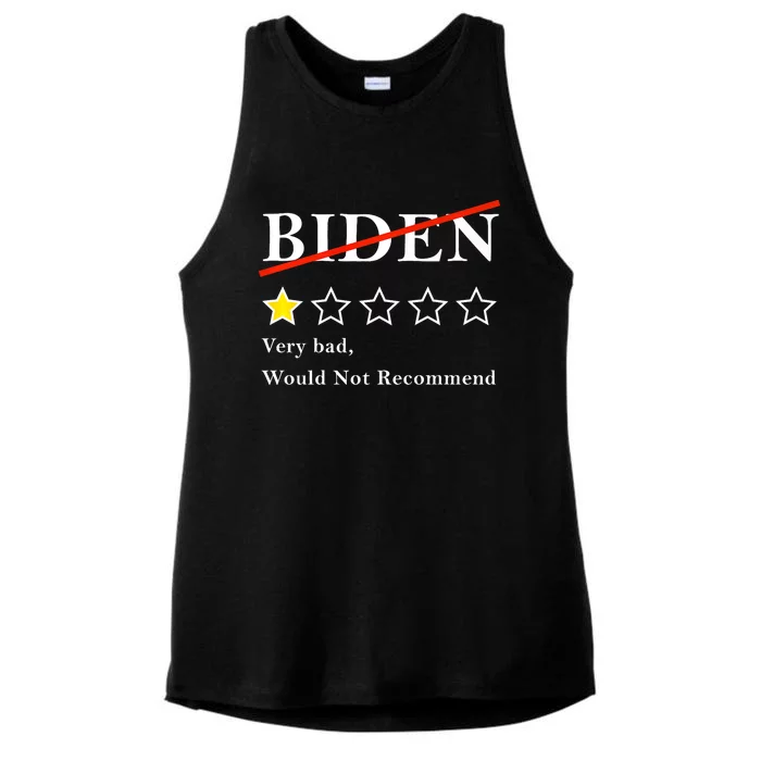 Funny 1 Star Anti Biden Very Bad Would Not Recommend Ladies Tri-Blend Wicking Tank