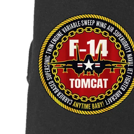 F 14 Tomcat Fighter Jet Military Aircraft Design Doggie 3-End Fleece Hoodie