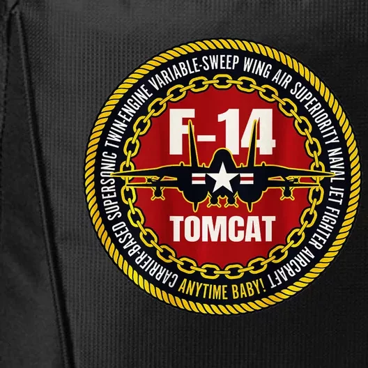 F 14 Tomcat Fighter Jet Military Aircraft Design City Backpack