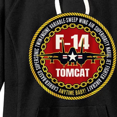 F 14 Tomcat Fighter Jet Military Aircraft Design Women's Fleece Hoodie