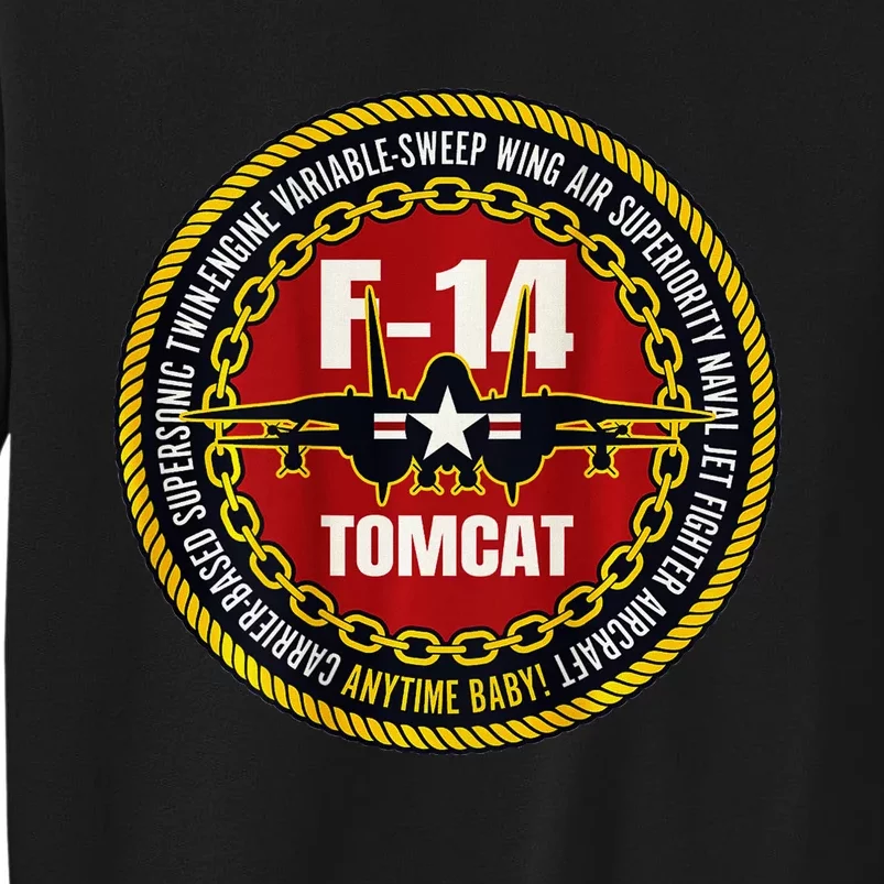 F 14 Tomcat Fighter Jet Military Aircraft Design Tall Sweatshirt