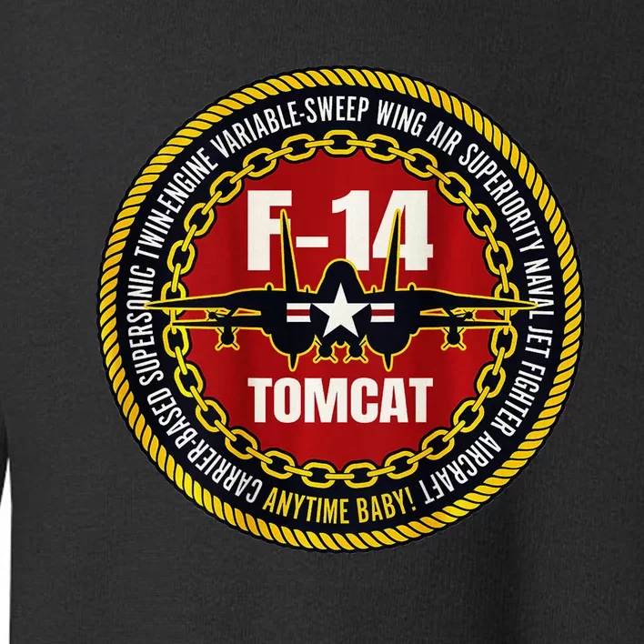 F 14 Tomcat Fighter Jet Military Aircraft Design Toddler Sweatshirt