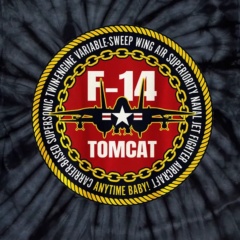 F 14 Tomcat Fighter Jet Military Aircraft Design Tie-Dye T-Shirt