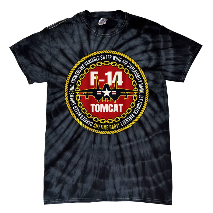 F 14 Tomcat Fighter Jet Military Aircraft Design Tie-Dye T-Shirt