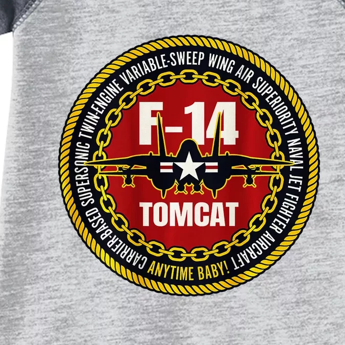 F 14 Tomcat Fighter Jet Military Aircraft Design Infant Baby Jersey Bodysuit