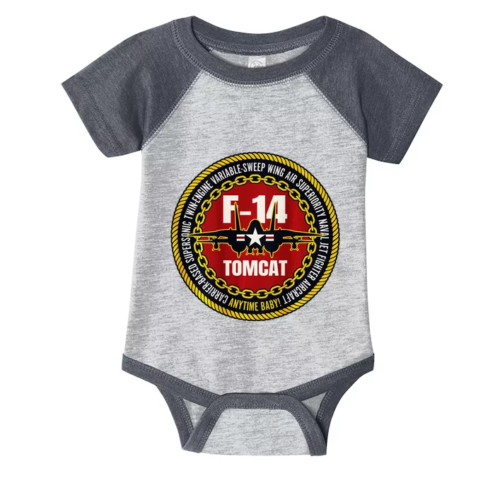 F 14 Tomcat Fighter Jet Military Aircraft Design Infant Baby Jersey Bodysuit