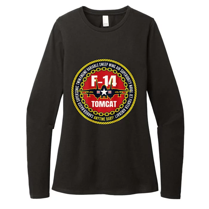 F 14 Tomcat Fighter Jet Military Aircraft Design Womens CVC Long Sleeve Shirt