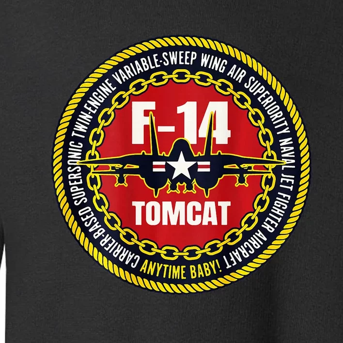 F 14 Tomcat Fighter Jet Military Aircraft Design Toddler Sweatshirt