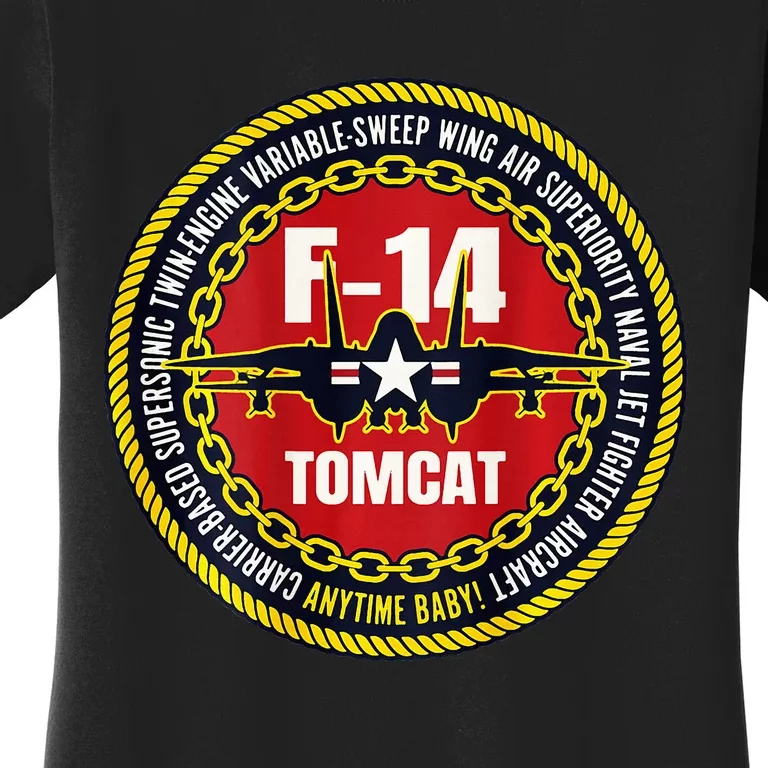 F 14 Tomcat Fighter Jet Military Aircraft Design Women's T-Shirt