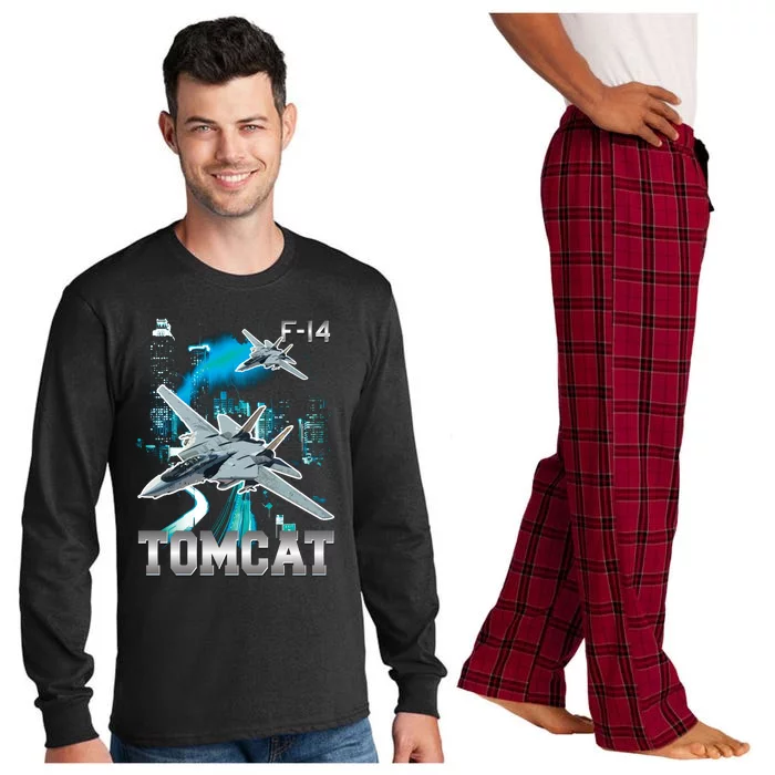 F 14 Tomcat Bootleg Style Long Sleeve Pajama Set