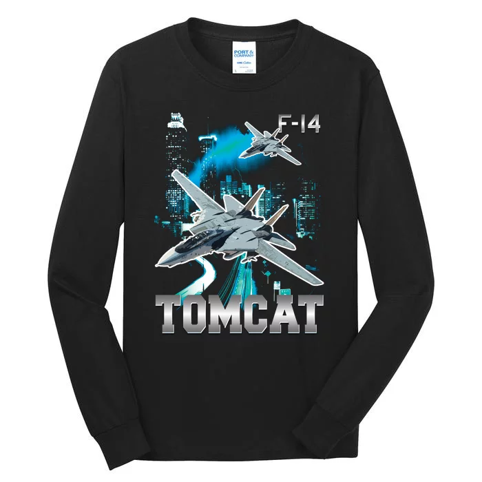 F 14 Tomcat Bootleg Style Tall Long Sleeve T-Shirt