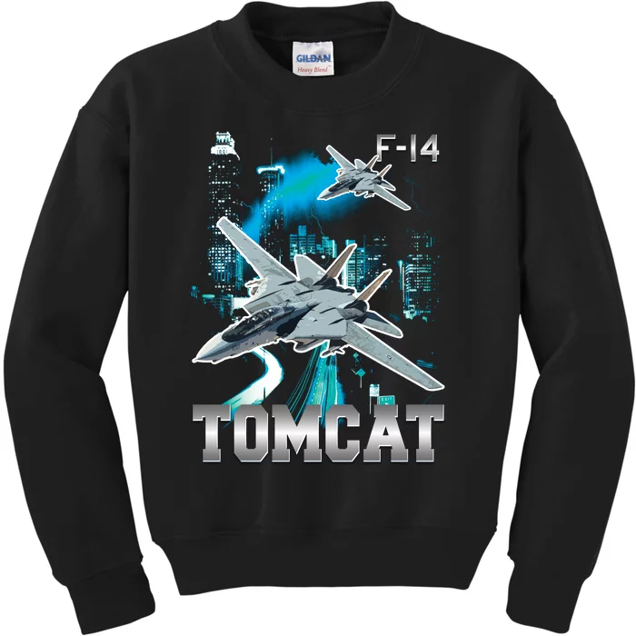 F 14 Tomcat Bootleg Style Kids Sweatshirt