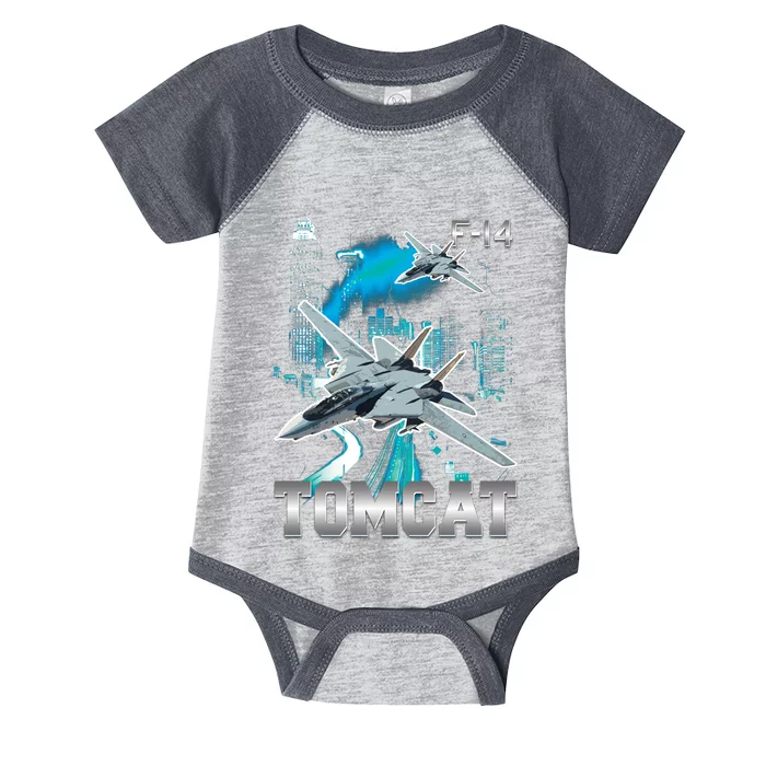 F 14 Tomcat Bootleg Style Infant Baby Jersey Bodysuit