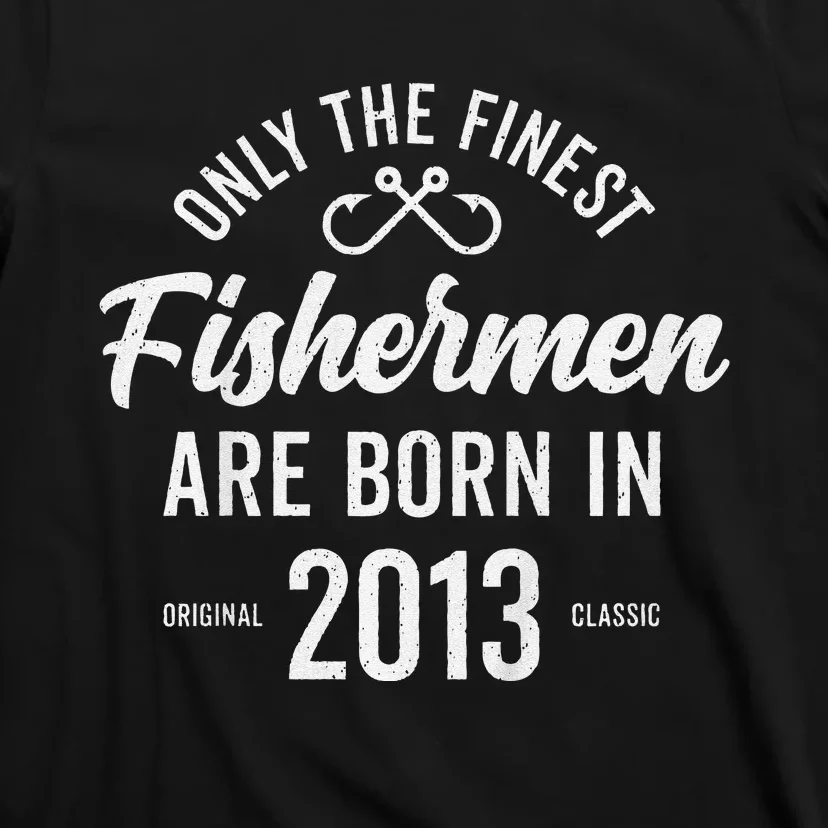 Funny 10 Year Old Fisherman Fishing 2013 10th Birthday T-Shirt