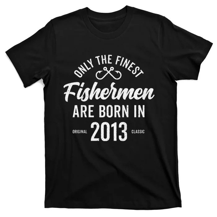 Funny 10 Year Old Fisherman Fishing 2013 10th Birthday T-Shirt