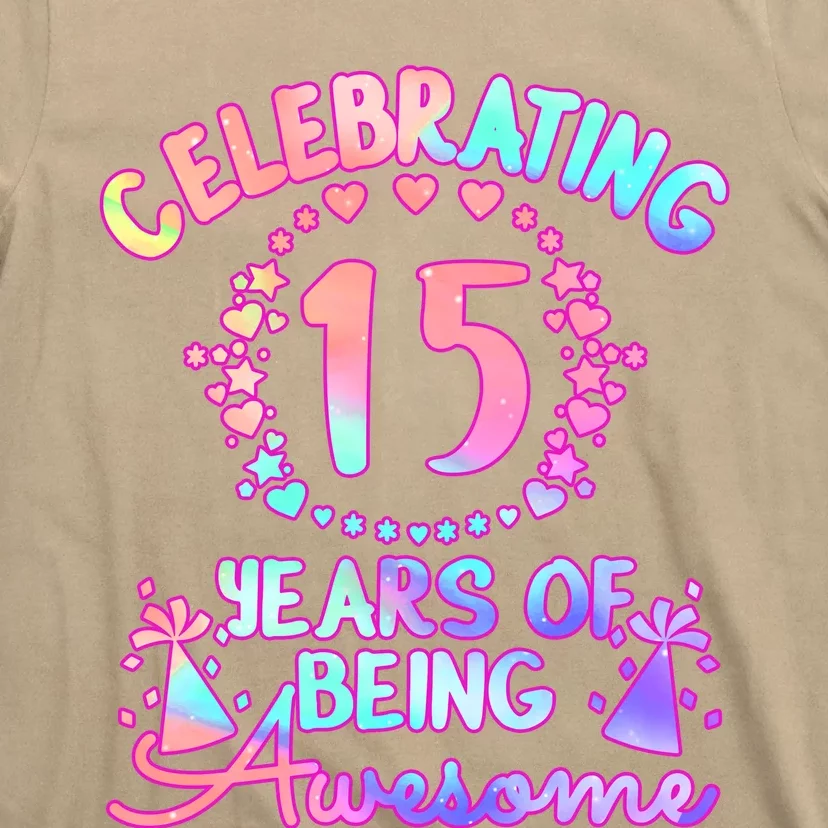 Funny 15 Years Of Being Awesome! 15 Year Old Birthday Girl T-Shirt