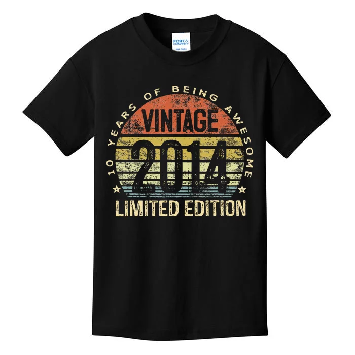 Funny 10 Year Old Gifts Vintage 2014 Limited Edition 10th Birthday Kids T-Shirt